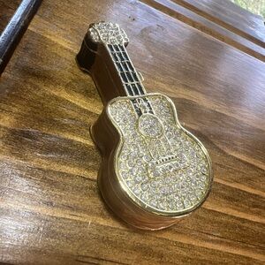Gold and Silver Guitar Trinket Box